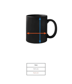 'Chevrolet Impala SS 1964' Silhouette - Tasse Noire - Tableau des tailles