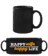 Aperçu: Happy Wife Happy Life - Tasse Noire - Noir - Devant