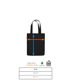 Paresseux Se Bloque Sur La Branche - Sac en toile bio - Tableau des tailles