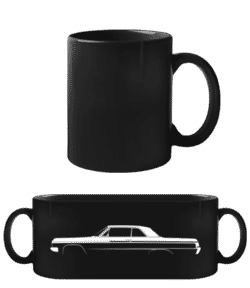 'Chevrolet Impala SS 1964' Silhouette - Tasse Noire - Noir - Devant