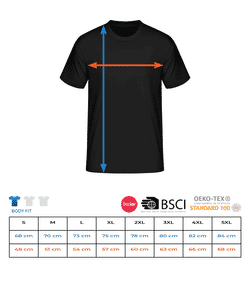 Handle With Care 60 -  T-Shirt Shirtinator homme - Tableau des tailles