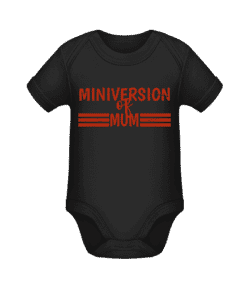 Miniversion Of Mum - Body manches courtes bio - Noir - Devant