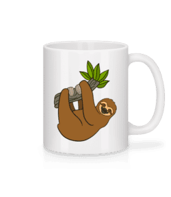 Paresseux Se Bloque Sur La Branche - Mug en céramique blanc - Blanc - Devant