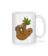 Aperçu: Paresseux Se Bloque Sur La Branche - Mug en céramique blanc - Blanc - Devant