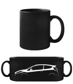 'Ford Fiesta ST Mk VI' Silhouette - Tasse Noire - Noir - Devant