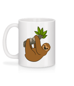 Paresseux Se Bloque Sur La Branche - Mug en céramique blanc - Blanc - Derrière