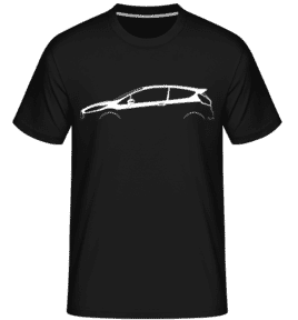 'Ford Fiesta ST Mk VI' Silhouette -  T-Shirt Shirtinator homme - Noir - Devant
