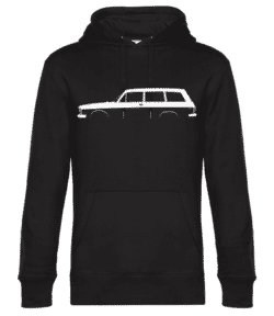 'Audi 80 Variant F103' Silhouette - Sweat à capuche premium Unisexe - Noir - Devant