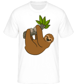 Paresseux Se Bloque Sur La Branche -  T-Shirt Shirtinator homme - Blanc - Devant