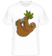 Aperçu: Paresseux Se Bloque Sur La Branche -  T-Shirt Shirtinator homme - Blanc - Devant