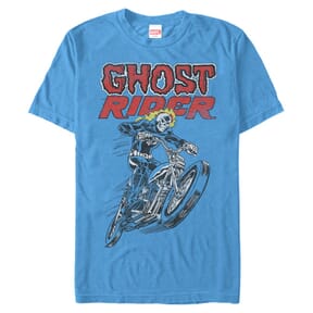 Marvel - Ghost Rider Hot Head - Homme T-shirt - Azur - Devant