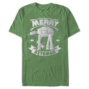 Star Wars - AT-AT AtAt Sithmas - Christmas - Homme T-shirt - Vert chiné - Devant