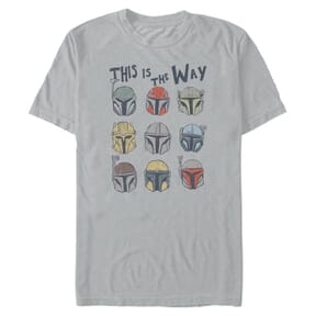 Star Wars - The Mandalorian - Skupina The Way Helmets - Homme T-shirt - gris cendré - Devant