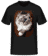 Aperçu: Un Chat Regarde Par Un Judas - T-shirt standard Homme - Noir - Devant