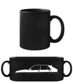 'Lancia Delta HF Integrale' Silhouette - Tasse Noire - Noir - Devant
