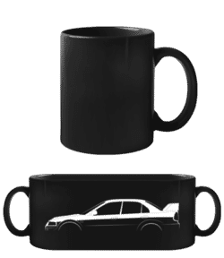 'Mitsubishi Lanc. Evo. VI TM' SIlhouette - Tasse Noire - Noir - Devant