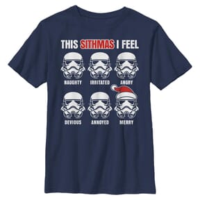 Star Wars - Stormtrooper Sithmis Feelings - Christmas - Enfant T-shirt - Bleu marine - Devant