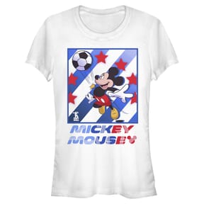 Disney Classics - Mickey Mouse - Mickey Football Star - Femme T-shirt - Blanc - Devant