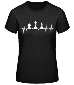 Battement De Coeur Aux échecs - T-shirt standard Femme - Noir - Devant