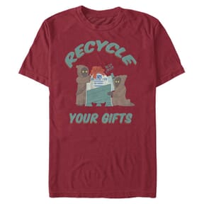 Star Wars - R2-D2 Jawa Recycle Gifts - Christmas - Homme T-shirt - Cerise - Devant