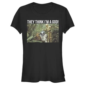 Star Wars - Skupina C3PO God - Femme T-shirt - Noir - Devant