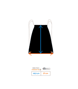 Paradise Aloha - Sac à dos Drawstring - Noir - Messung