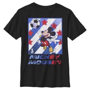 Disney Classics - Mickey Mouse - Mickey Football Star - Enfant T-shirt - Noir - Devant