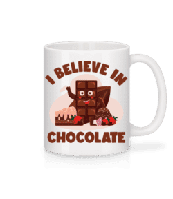 I Believe In Chocolate - Mug en céramique blanc - Blanc - Devant