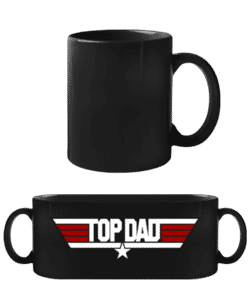 Top Dad - Black Mug - Black - Front