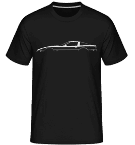 'Chevrolet Corvette C4' Silhouette -  T-Shirt Shirtinator homme - Noir - Devant