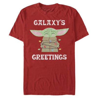 Star Wars - The Mandalorian - L'Enfant Galaxys Greetings - Christmas - Homme T-shirt