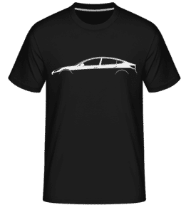 'Tesla Model 3' Silhouette -  T-Shirt Shirtinator homme - Noir - Devant