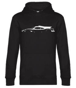 'Mercedes-Benz Proj. One R50' Silhouette - Sweat à capuche premium Unisexe - Noir - Devant