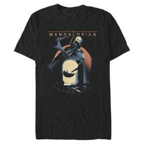 Star Wars - The Mandalorian - Mandalorian & the Child First Encounter - Homme T-shirt - Noir - Devant