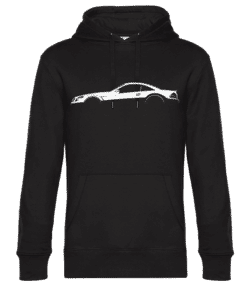 'Mercedes SL 65 AMG Black' Silhouette - Sweat à capuche premium Unisexe - Noir - Devant