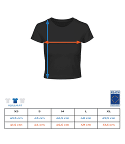 Reggae Unicorn - Crop top - Tableau des tailles