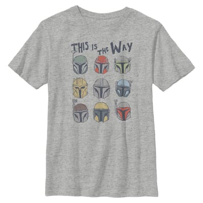 Star Wars - The Mandalorian - Photo de groupe The Way Helmets - Enfant T-shirt