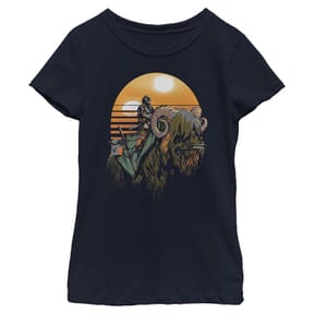Star Wars - The Mandalorian - Skupina Bantha Riders - Enfant T-shirt - Bleu marine - Devant