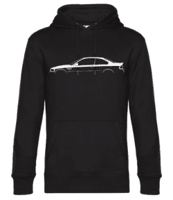 'BMW M3 CSL Coupe' Silhouette - Sweat à capuche premium Unisexe - Noir - Devant
