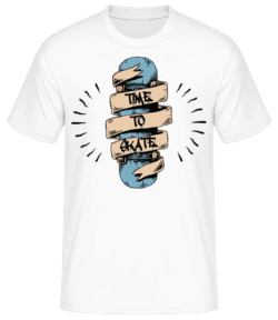 Time To Skate - T-shirt standard Homme - Blanc - Devant