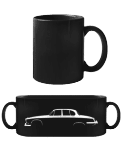 'Jaguar 420' Silhouette - Tasse Noire - Noir - Devant