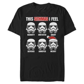 Star Wars - Stormtrooper Sithmas Feelings - Christmas - Homme T-shirt - Noir - Devant