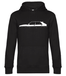'Lancia Delta HF Integrale' Silhouette - Sweat à capuche premium Unisexe - Noir - Devant