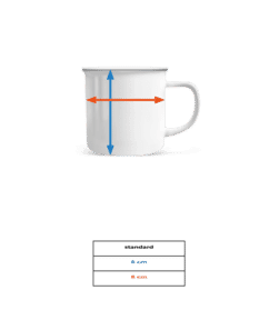 The Man The Myth The Legend - Enamel-cup - Size chart