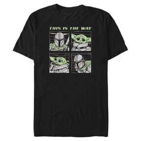 Star Wars - The Mandalorian - Mando & Child Mando Four - Homme T-shirt - Noir - Devant