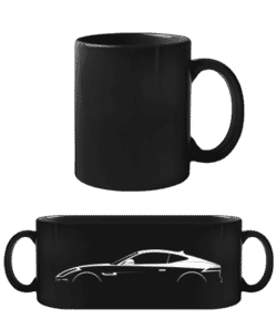 'Jaguar F-Type' Silhouette - Tasse Noire - Noir - Devant