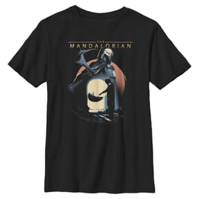 Star Wars - The Mandalorian - Mandalorian & the Child First Encounter - Enfant T-shirt - Noir - Devant
