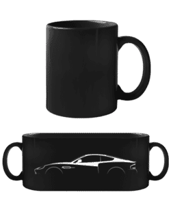 'Aston Martin Vanquish 2001' Silhouette - Black Mug - Black - Front