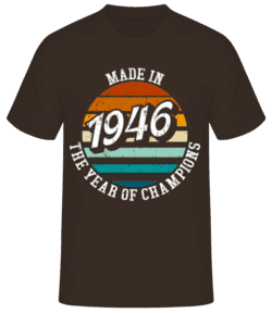 1946 The Year Of Champions - T-shirt standard Homme - Marron - Devant