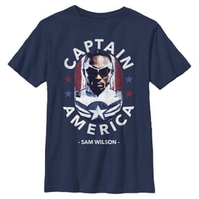 Marvel - Falcon et le soldat de l'hiver - Falcon Caps Inspiration - Enfant T-shirt - Bleu marine - Devant